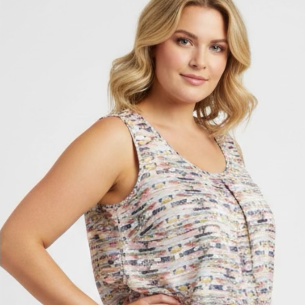 Daniel Rainn Multicolor Sleeveless Blouse